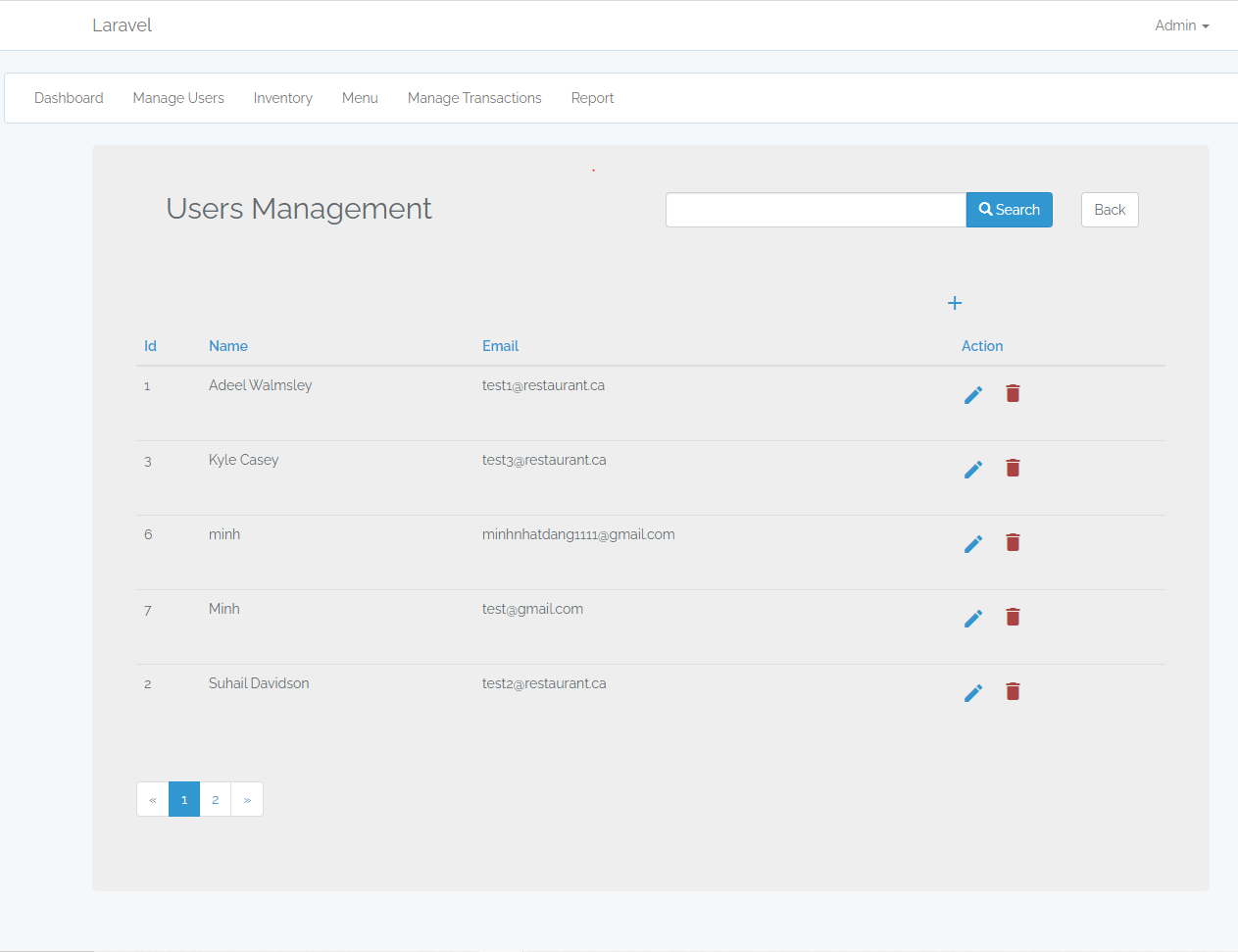 Restaurant Management App